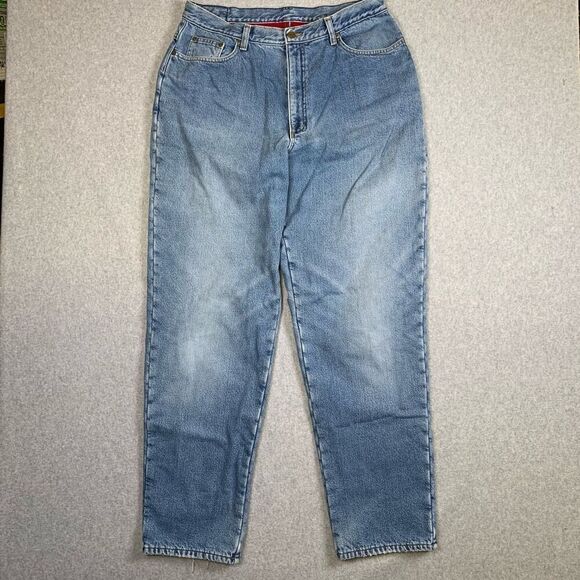 L.L. BEAN flannel lined DOUBLE L jeans size 18 TALL style OWH23 LK NU - Picture 1 of 8